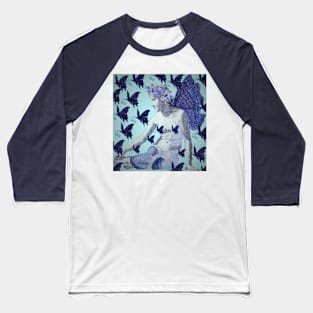 Vintage Blue Fairy Baseball T-Shirt